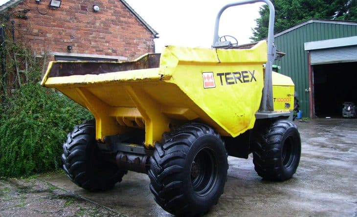 2007 Terex PT10000 4wd Forward Tipping Dumper, 10 Ton, Power Shuttle, Folding Roll bar. SOLD